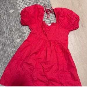 Draper James Adorable Yet Sexy Red Smocked Dress Sz S